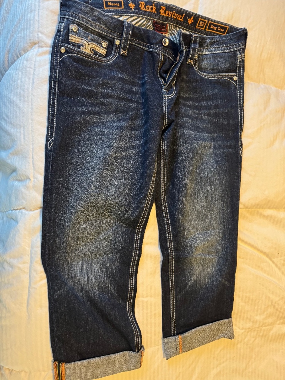Rock Revival Nancy Easy Crop Jeans Size 32